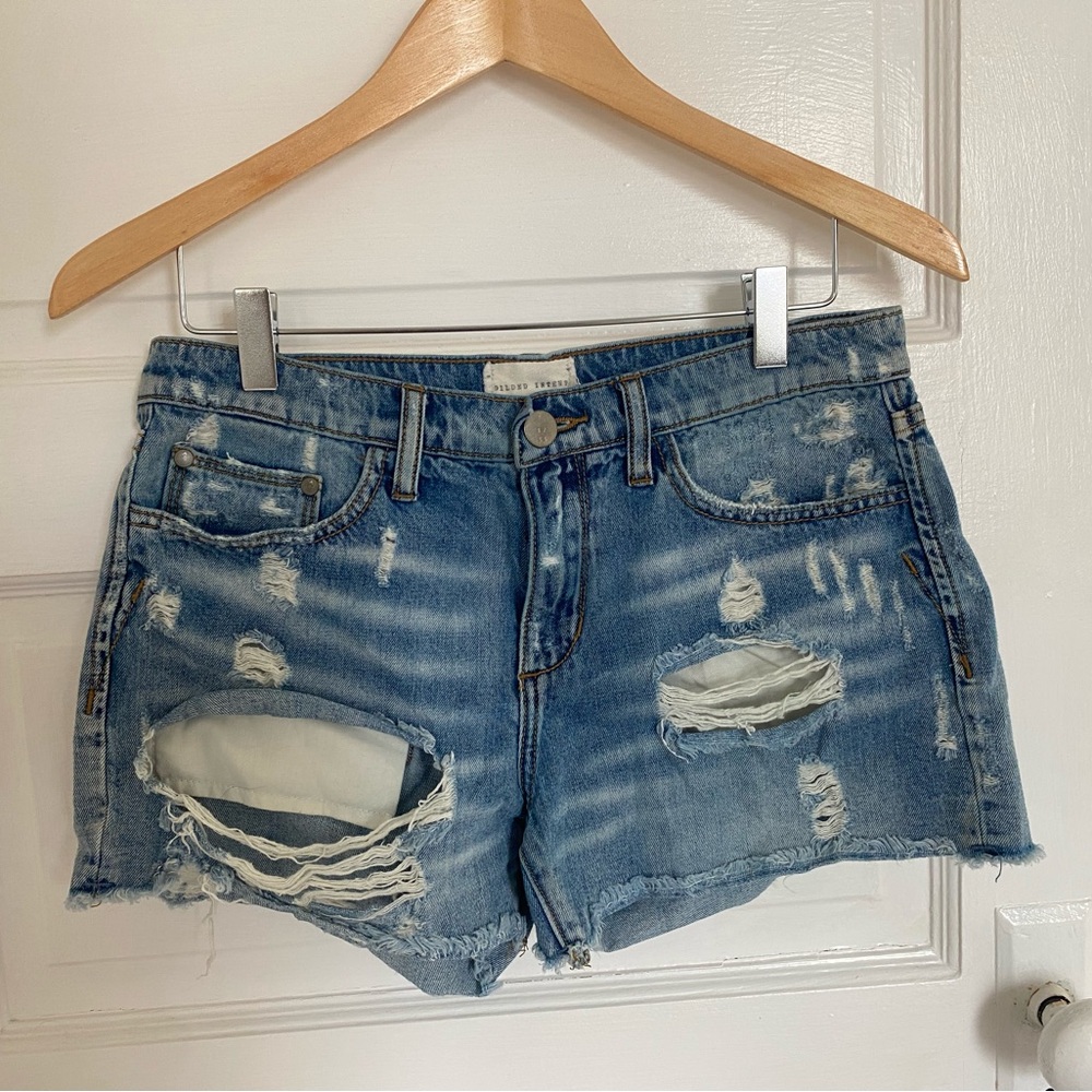 Gilded Intent Distressed Denim Women Shorts size 26